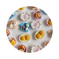 100pcs New Cute Food Mini Dining Plate Flat Back Scrapbooking Crafts Resin Charms DIY Bow Decor Art Craft Supplies Accessories