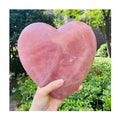 Wholesale Natural Crystals Healing Stones Carved Big Reiki Rose Quartz Crystal Heart for Decoration