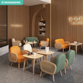 Comfortable Cafe  Restaurant Furniture Rattan Sofa Booth Table Chair Set Coffee Booth Furniture for Home Bar Hotel