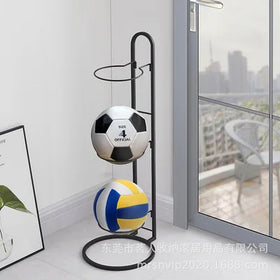 Stainless Steel Basketball Rack Stand Basketball Rack Metallic Silver White Ball Shelf Football Rack Organizer