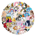 50Pcs Kawaii Rabbit Animal Decor Sticker for Children Student Gifts Toy Bottle Cup Laptop Diy Graffiti Decals Stickers