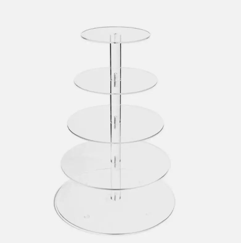 Counter Top clear Acrylic Cake Display Stand Holder for Party