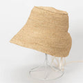X1042  New Hand-woven Elegant Raffia Straw Hat Travels Sunscreen Foldable Raffia Crochet Hat Adult Sunscreen Caps