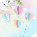 Muffin Food Dessert Cloud Hot Air Balloon Cake Toppers for Kids Girls Birthday Party Decoration