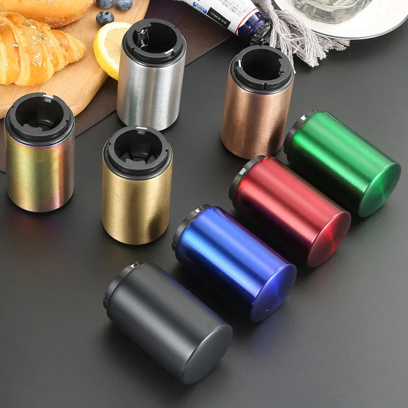 Creative Push Automatic Opener Stainless Steel Bottle Opener for bar