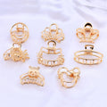 Wholesale Fashion Creative Pearl Metal Claw Barrettes Hair Clips Claw Clip Metal Hairpin Hair Pin Combs Clips