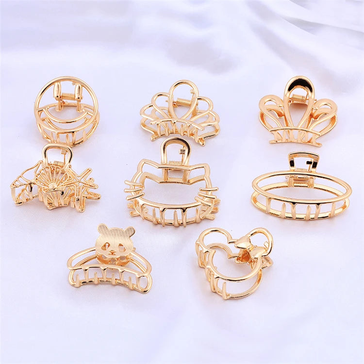 Wholesale Fashion Creative Pearl Metal Claw Barrettes Hair Clips Claw Clip Metal Hairpin Hair Pin Combs Clips