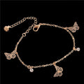 2025 Summer Cheap Price Gold Plated Butterfly Owl Heart Leaf Shape Anklet Beach Jewelry for Women