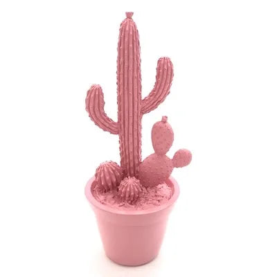 Macaron Pink Cactus Home Study Dining Room Succulent Pot Resin Ornaments Cactus Home Decor