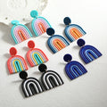 2024 Sweet Lovely Weather Pendant Resin Earrings Bridge Party Jewelry Rainbow Cute Colorful Polymer Clay Drop Earrings  Gifts