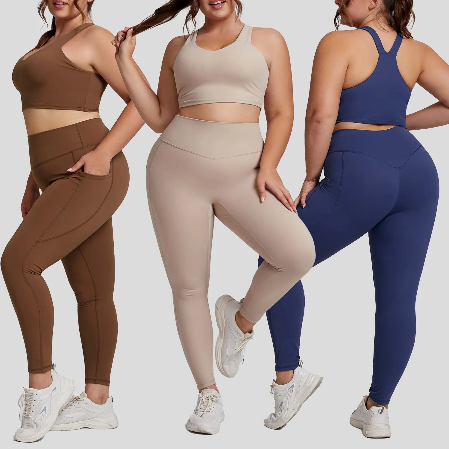 Plus Size Custom Sportswear Ladies Yoga Sets Short Yoga Wear Outdoor Workout Active Suit Fitness Clothing Women
