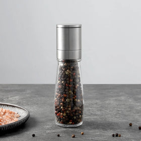 18/8 Stainless Salt and Pepper Mill Ceramic with 140ml Glass Jar