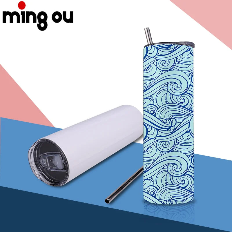 Wholesale Eco-friendly Sublimation Heat Transfer Stainless Steel Cup 30oz Plain White Blank Straight Tumbler Skinny