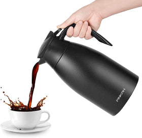 PINKAH Coffee Carafe 68oz Keep Water Hot 12h Reusable Stainless Steel Thermos Pot Vacuum Flask Business Gifts Eco-Friendly