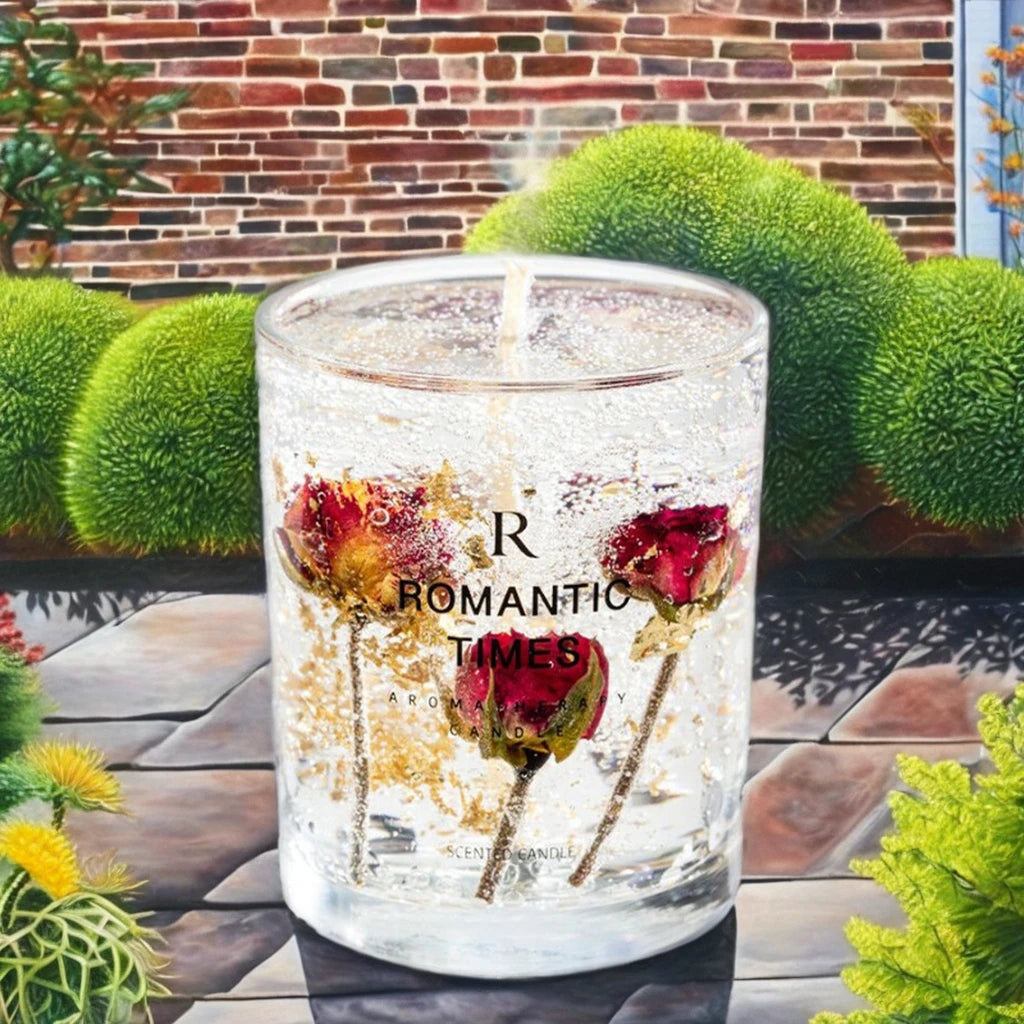 Lasting Freshness Scented Soy Wax Candle Holders Lanterns Jars with Floral Essential Oil for Home Decoration MegaBDM