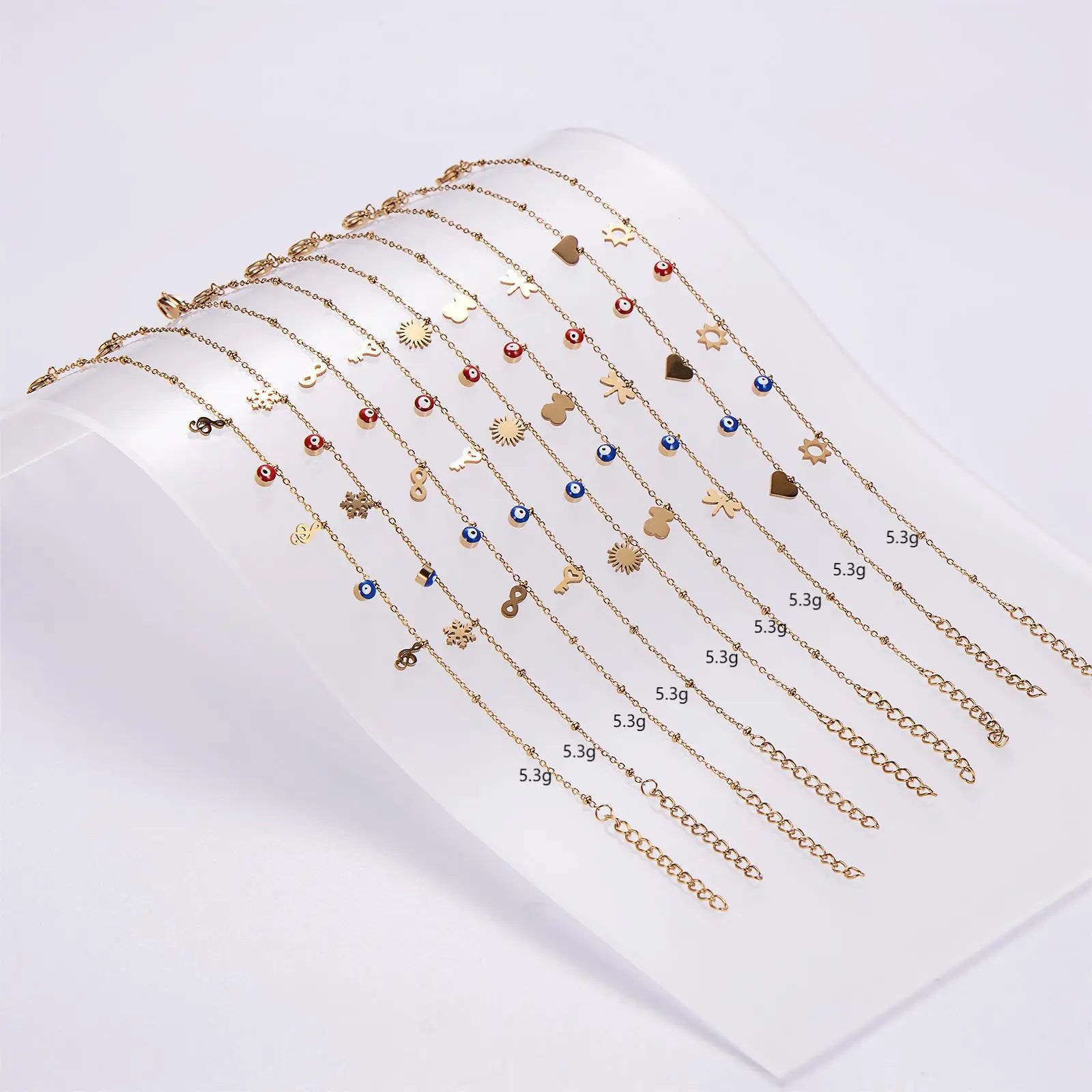 SSeeSY Custom Design High Quality Fashion 18K Plated Gold  Jewelry Devil's Eye Snowflake love Accessories Bracelet for Women