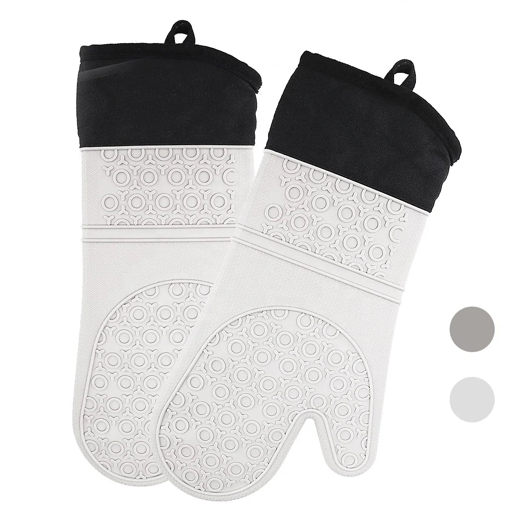 Heat Resistant Kitchen Gloves Silicone Hand Baking Gloves Neoprene Printed Oven Mitts