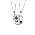 Collares Para Parejas  Valentine's Day 100 Languages I Love You Photo Projection Necklace  Sun and Moon Couple Necklace