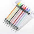 Dual Ended Wax Dotting Pencil 2 Head Wax Picker Pencil Nail Rhinestones Pick up Pencil for Manicure