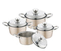 New Style Strawberry Hot Pot 8pcs Stainless Steel Casserole Cookware Set Color Dish Sets