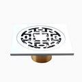 Antique Brass Bathroom Drainer Tile Insert Conceal Invisible Anti-odor 4 Inch Floor Drain Strainer Drain Shower Floor Drain