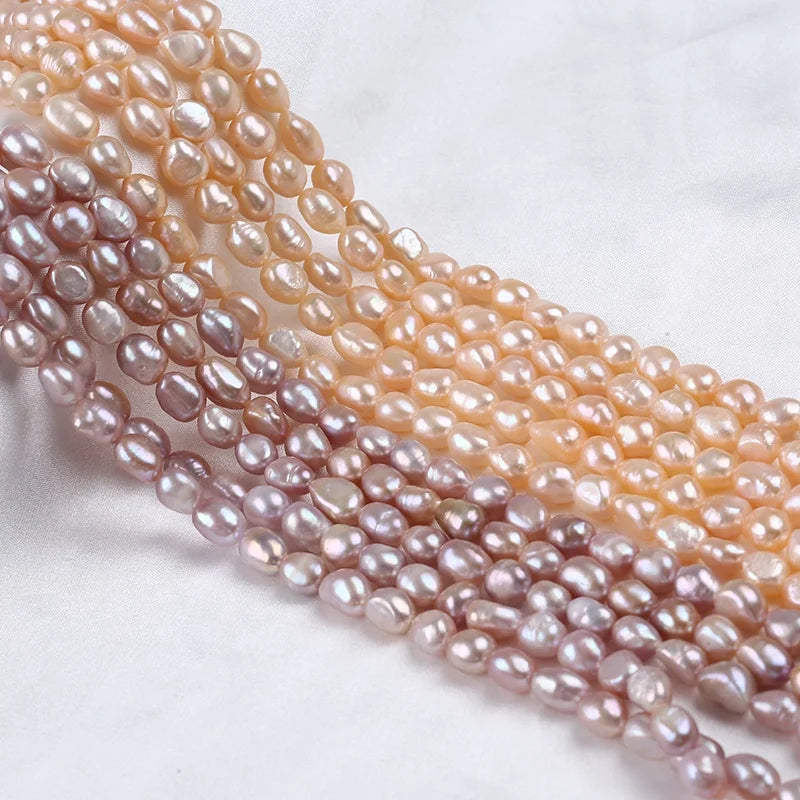 Wholesale 8-9mm AA Natural pink Purple Freshwater Baroque Pearls Strands for Bracelet Necklace Jewelry Making