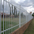 High Quality 6 Feet Heat Treated Security Steel Palisade Fence with High Security Spike Spikes Powder Coated Low Price
