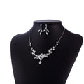 Factory Vintage Wedding Jewelry Set 2-Piece Marquise Cut Cubic Zircon Statement Bridal Necklaces and Earrings for Parties