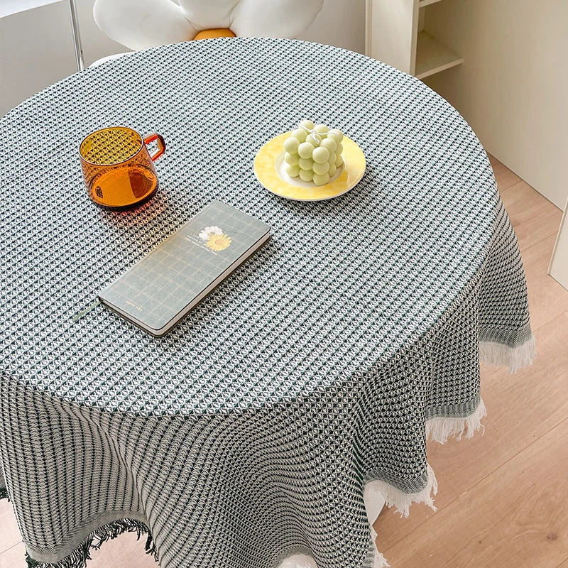 Wholesale Modern Waterproof Oilproof 130*130cm Polyester/Linen/Cotton Blend Tablecloths French Ins Style Japanese Blanket Coffee