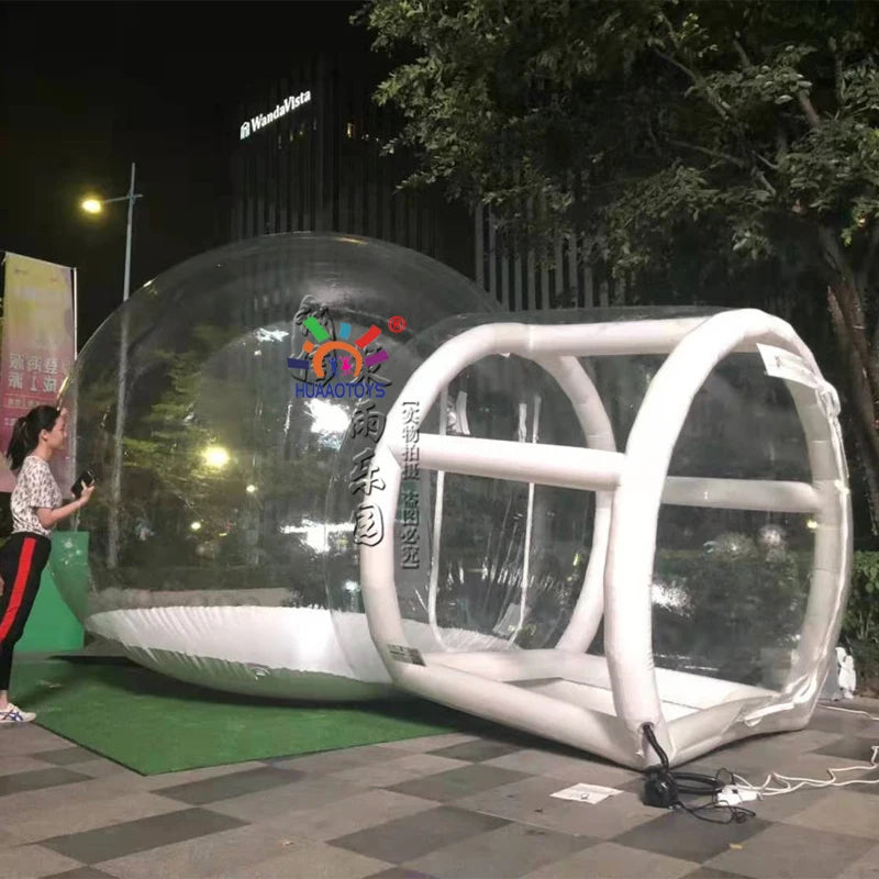 Inflatable Bubble House Transparent Crystal Balloon Dome Tent with Tunnel for Party Rental Event Wedding Outdoor Camping