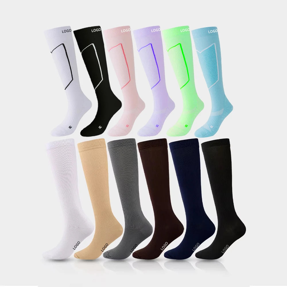 OEM Design Compression Soccer Socks Long Football Socks Anti Slip Knee High Sports Socks