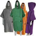 Wholesale Custom logo Microfiber Suede Quick Dry Hooded Travel Beach Changing Surf Poncho Towel