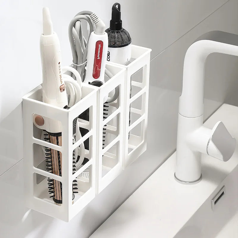 Home  Sink Water Faucet Shelf Bathroom Sink Drain Rack Container Basket Wall Hanging Hair Tools Storage Box Makeup Storage Shelf