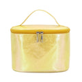 Shiny PU Leather Cosmetic Travel Cases Wholesale Holographic Beauty Gift Bag Custom Portable Toilet Bag Toiletry Bags for Women