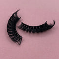 QH128 Qingdao Private Label Cat Eye Lashes Russian Strip d Dd Curl False Eyelash 19mm Protein Silk Faux Mink