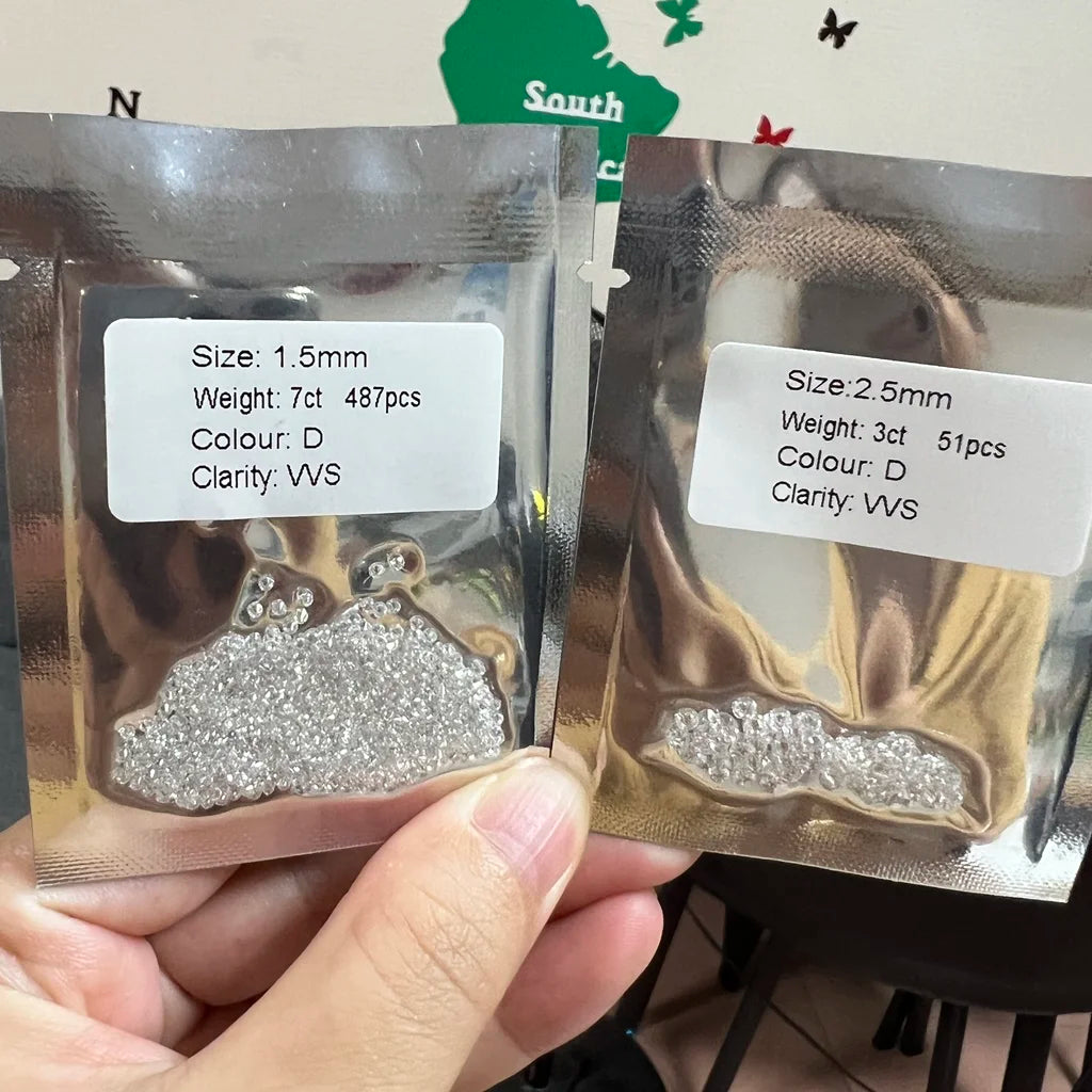 Wholesale Factory Prince 0.9mm-3.0mm DF-VS Round Brilliant Cut White Loose Lab Grown Diamonds for Jewelry Making