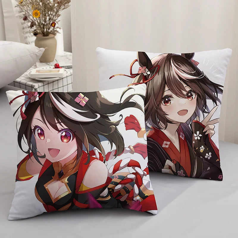 Custom Printed Square Cartoon Anime Game Stuffed Plush Toys Pillow Cover Eco-Friendly
