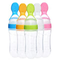 Baby Food Feeder Silicone Squeeze Spoon Feeder for Infant Food Dispensing and Feeding With Dust Cover 90ML