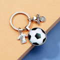 287 Countries World Football Cup National Team Country Flag Souvenir Promotion Gift Glass Cabochon Soccer Fans Key Chain
