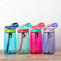 Custom Logo BPA-Free Clear Plastic Kids Summer Water Cup Children's  Back to School Water Bottle with  Straw