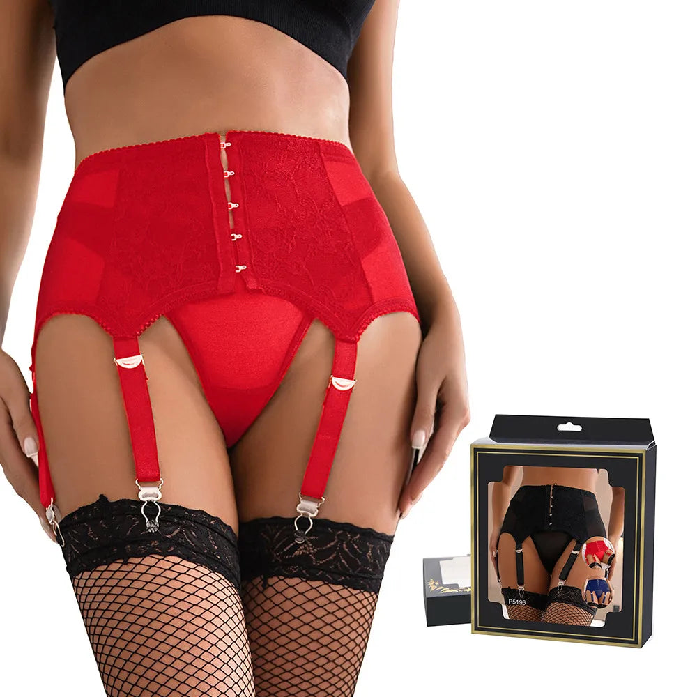 Hot Sale Women's Lace Garter Belt Five Hook Sexy Girls Stocking Holder ODM Supply 3 Colors Available at Good Price