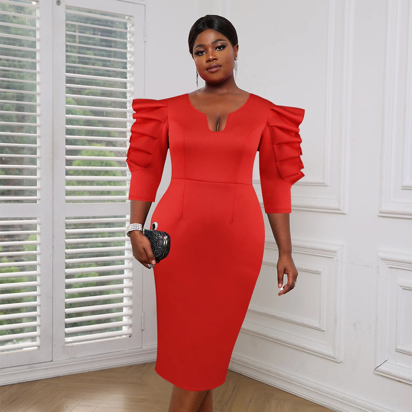 Ruffles African High Waist Classy Birthday Women Celebrate Prom Dress