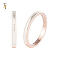 FJ Fallon Fashion Jewelry Wedding Rings Plated in Rose Gold Two Tone Brass Based