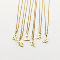 Joya Zodiac Sign Chain Necklace Birthday Charms Bijou Femme Joyeria Minimalista 12 Astrology Horoscope Necklace Xp Jewelry