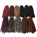 Stock Tubular Curly Faux Locs Crochet Wigs Pre Looped Soft Goddess Locs Crochet Hair for Black Women