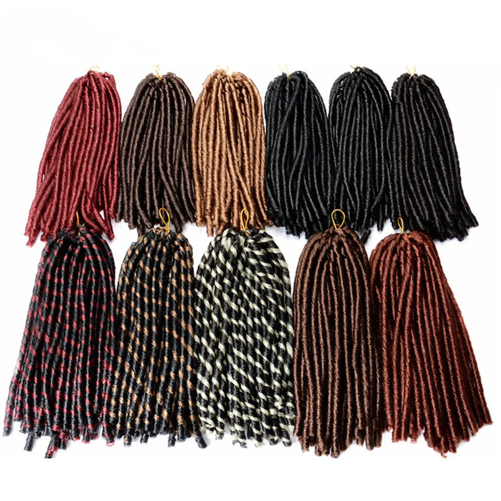 Stock Tubular Curly Faux Locs Crochet Wigs Pre Looped Soft Goddess Locs Crochet Hair for Black Women