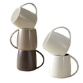 Wholesale Nordic Egg Shape Ceramic Cup Creative Mug With Handle Large Capacity Simple Office Water Cup