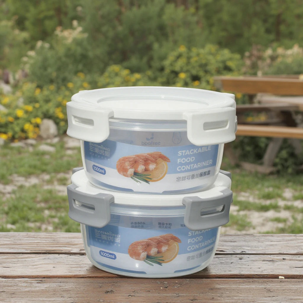 Multifunctional PP Durable Environment-friendly Rounded Fresh-Keeper Storage Box for Microwave Safe Food Containers
