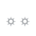 New Arrival Wholesale Sterling Silver 925 Sunflower Stud Earrings Zircon Charm Flower Jewelry for Women Parties Engagements