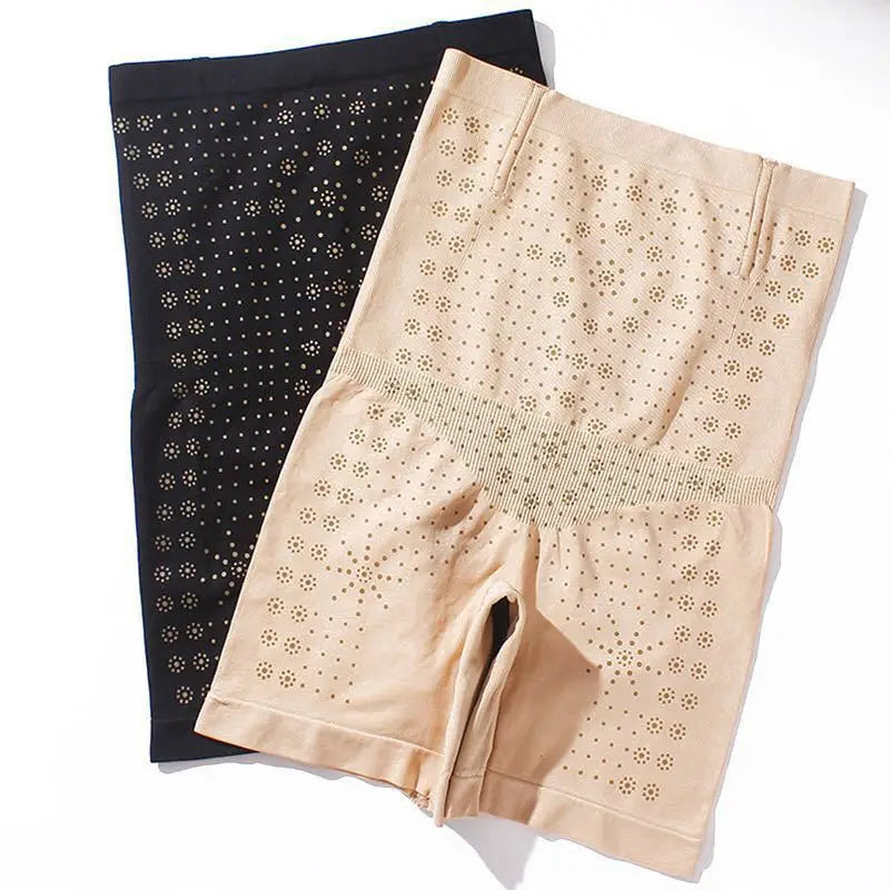 Women's High Waist Graphene Flat Angle Corset Pants Warm Protector Waist Slimming Postpartum Hip Lifting Leggings Body Shaping